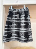 black border lace skirt