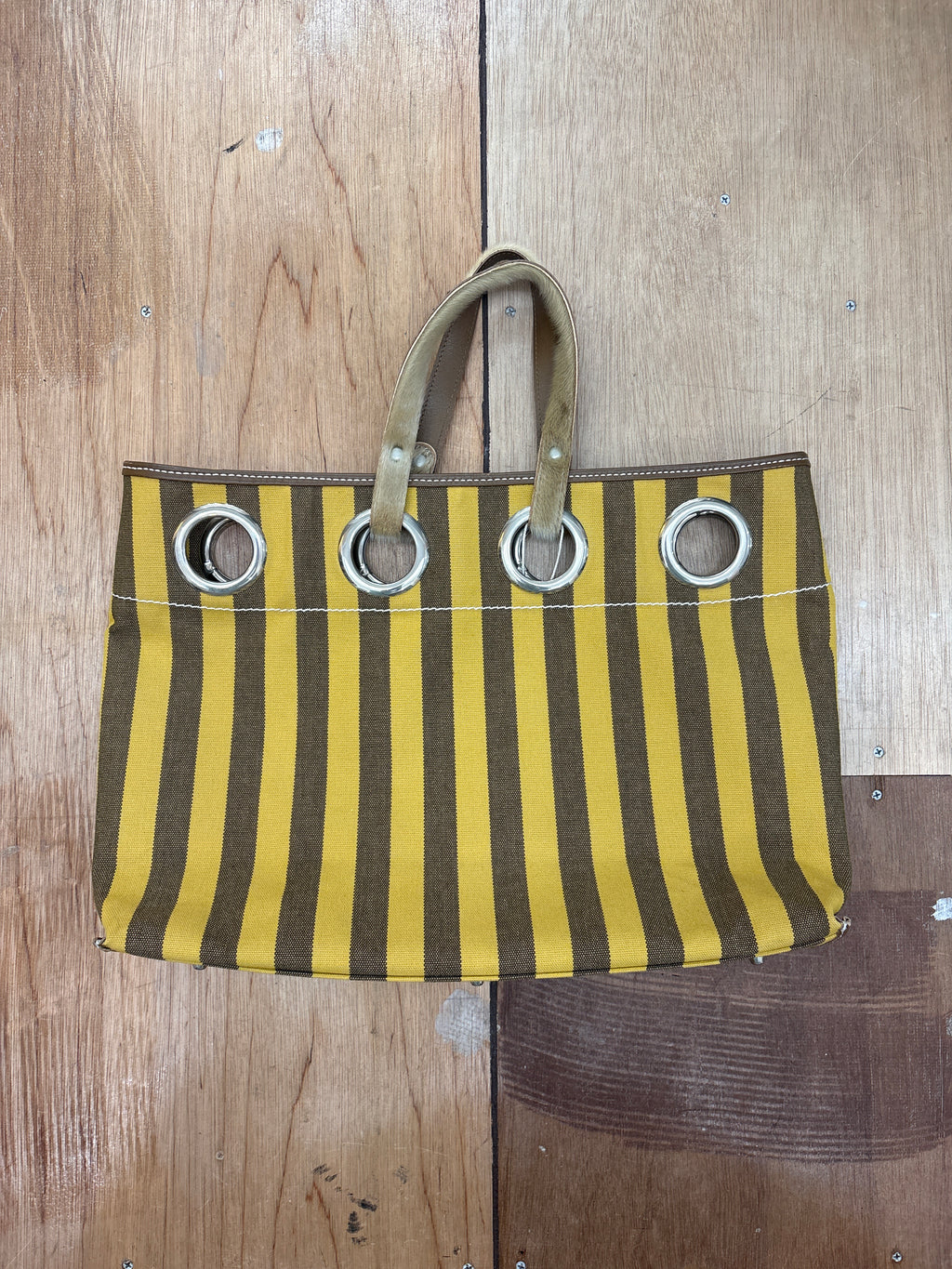 yellow stripe bag
