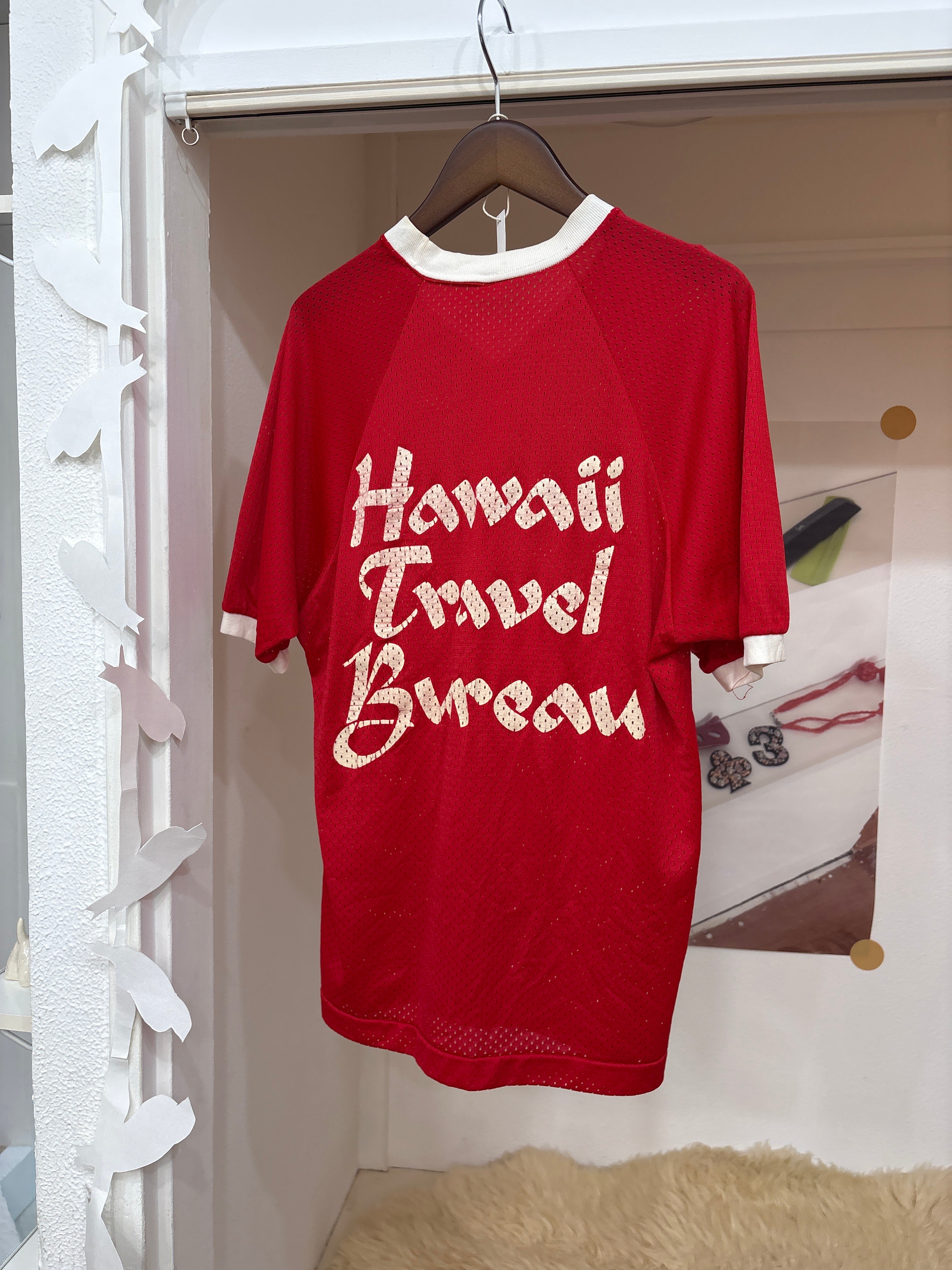70's red mesh tee