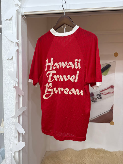 70's red mesh tee