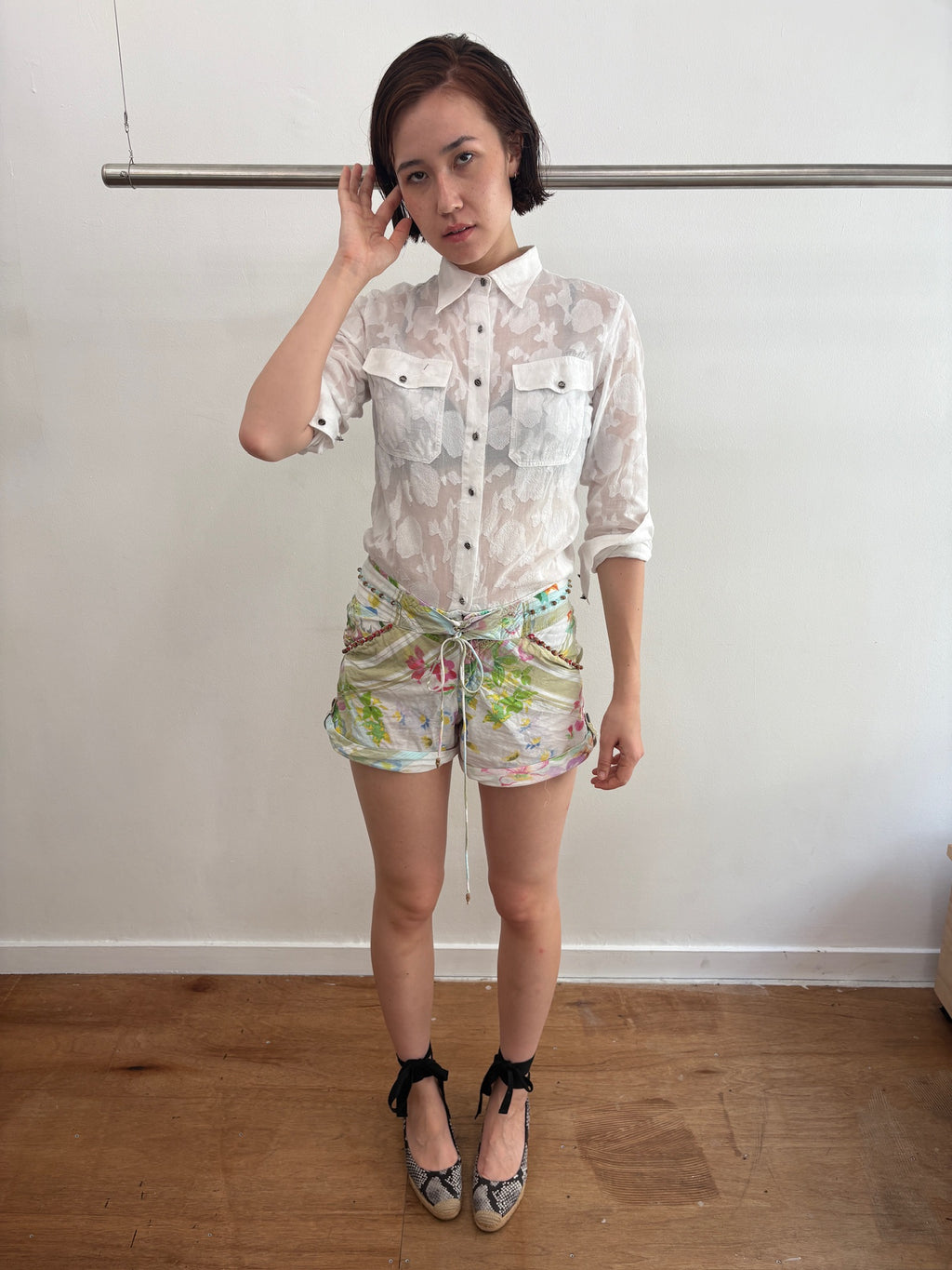 flower pattern shorts