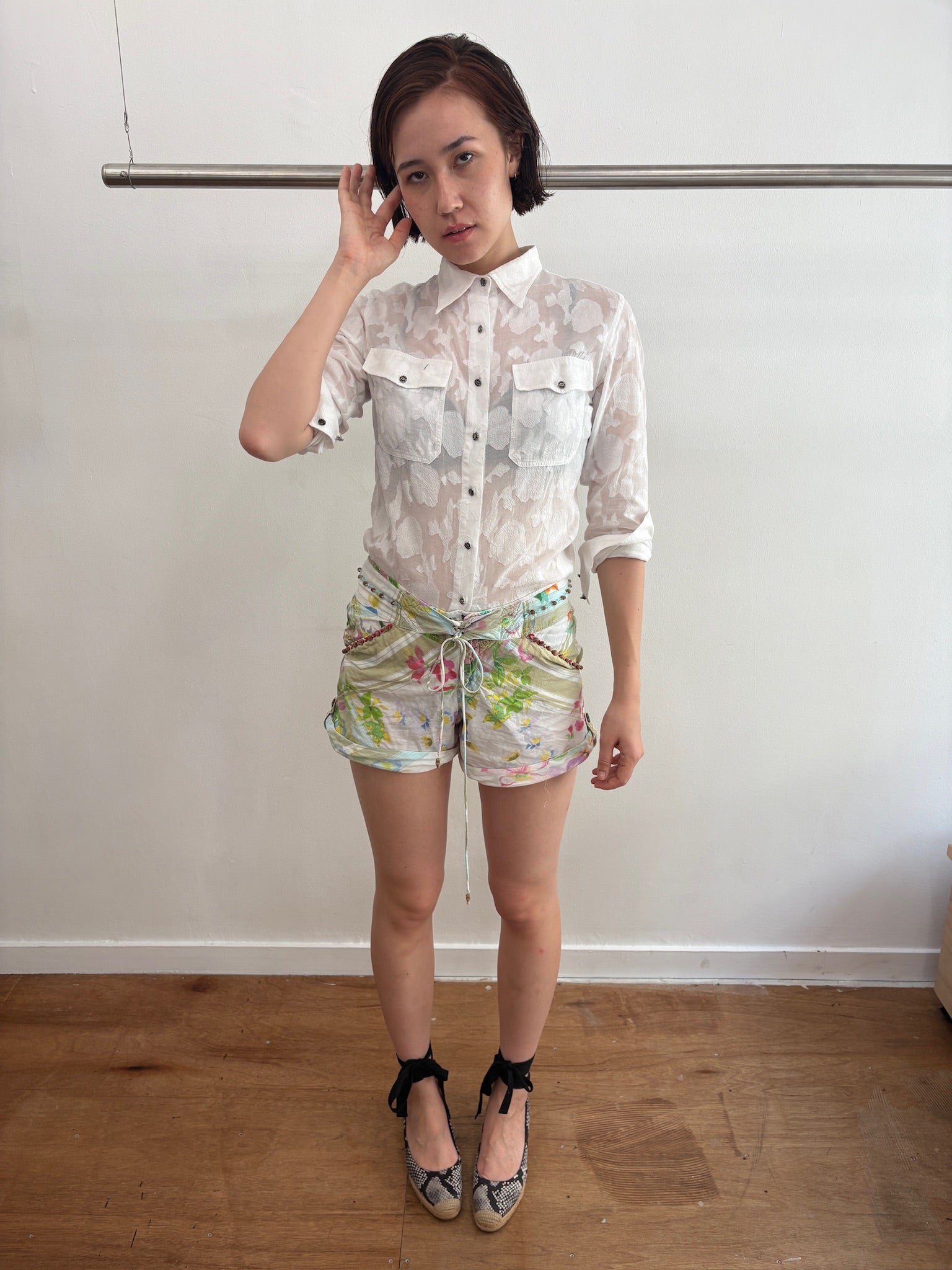 flower pattern shorts