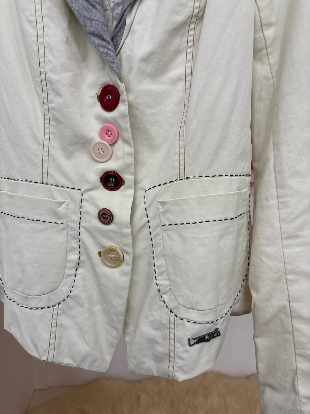 desigual white jacket