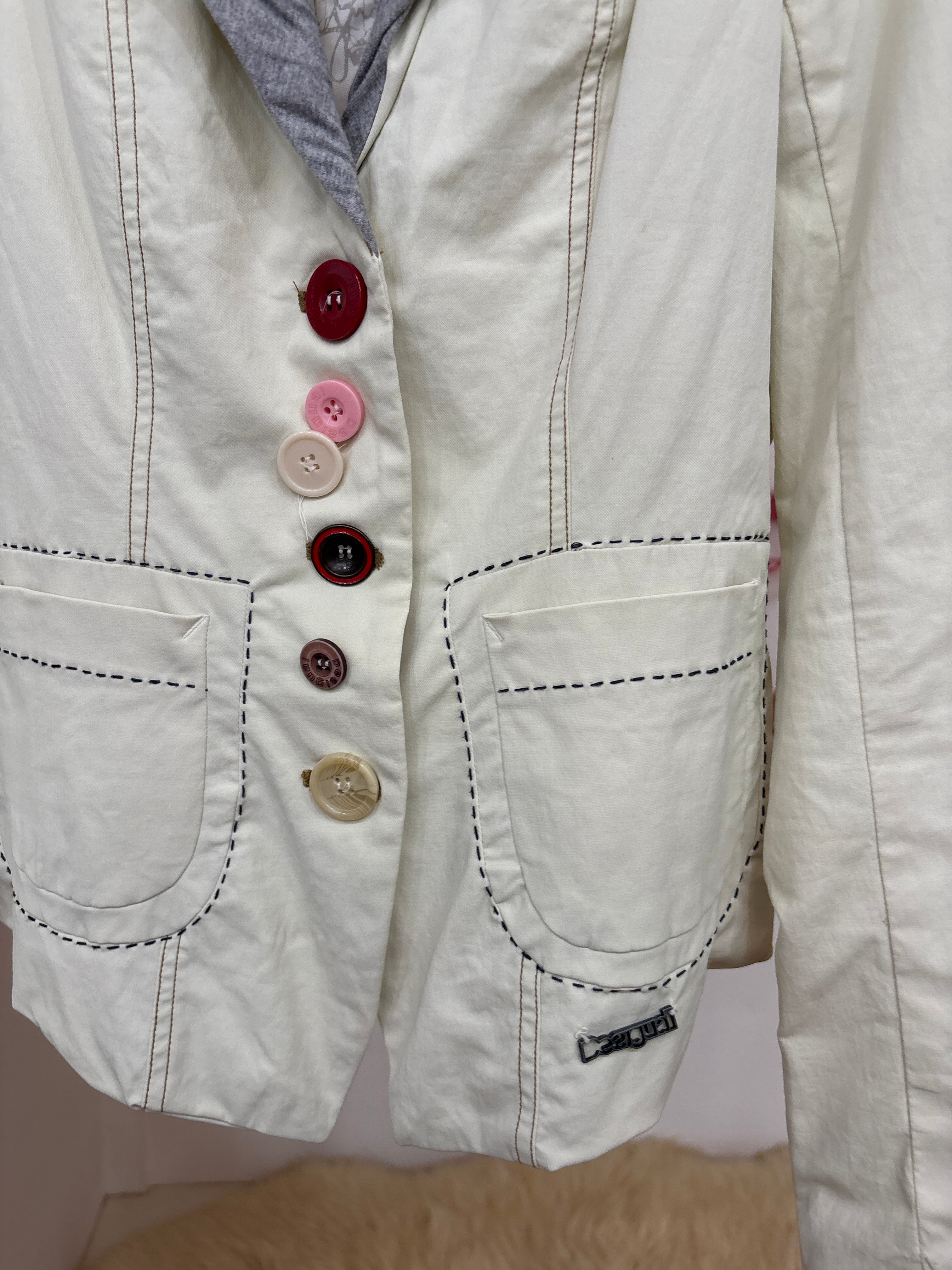 desigual white jacket