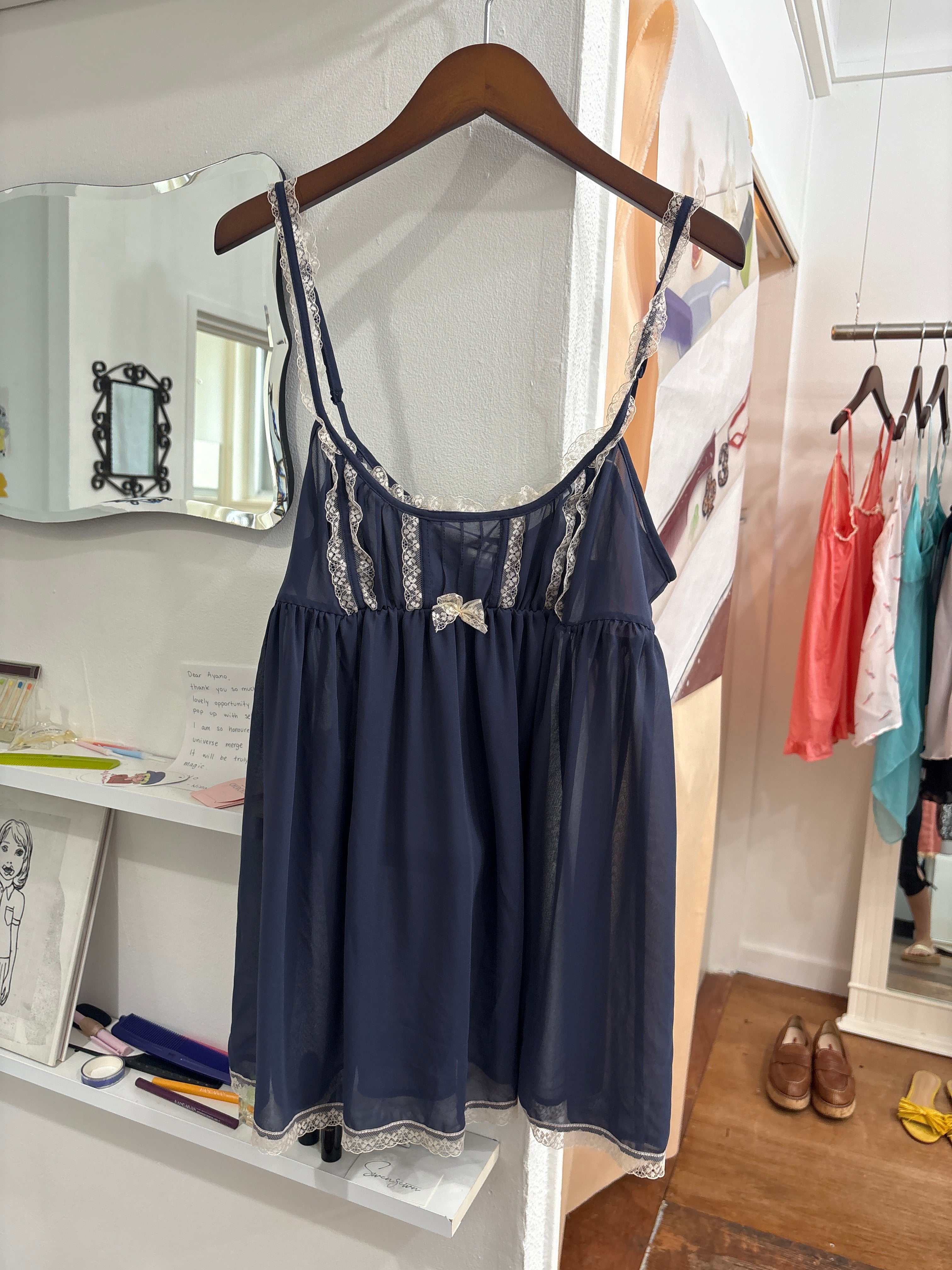 victoria's secret navy frill cami