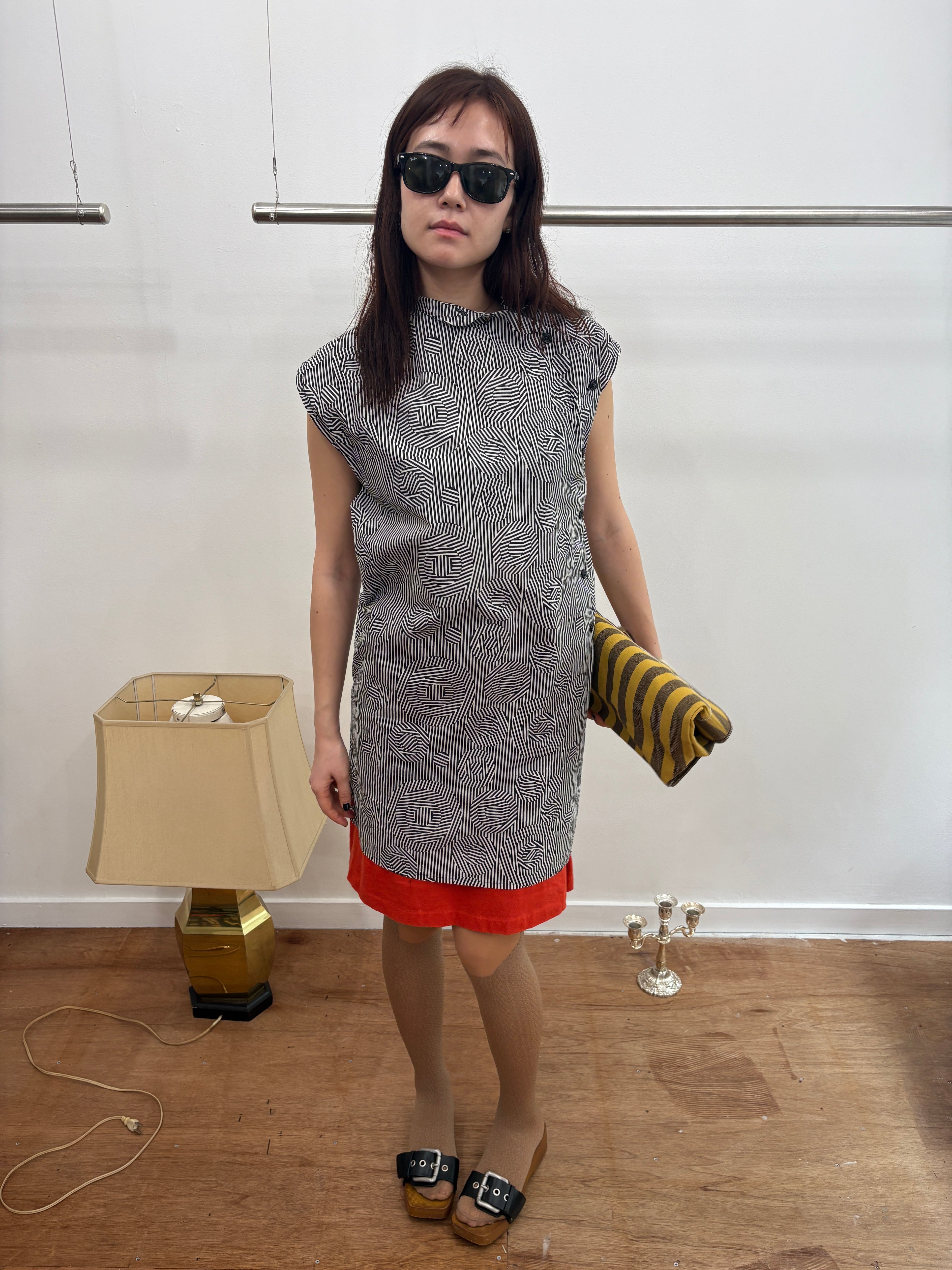 geometric pattern dress