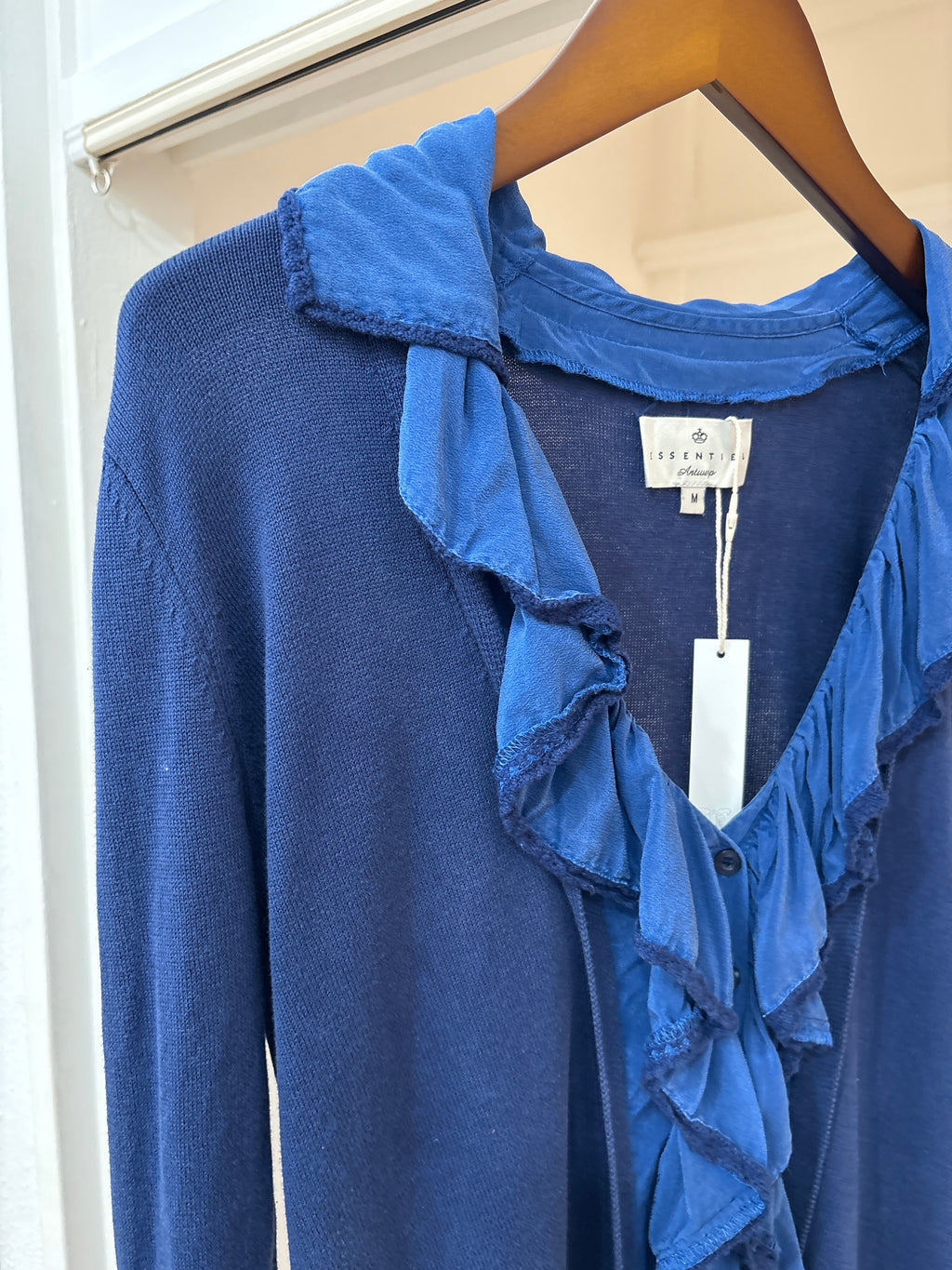 blue layered top