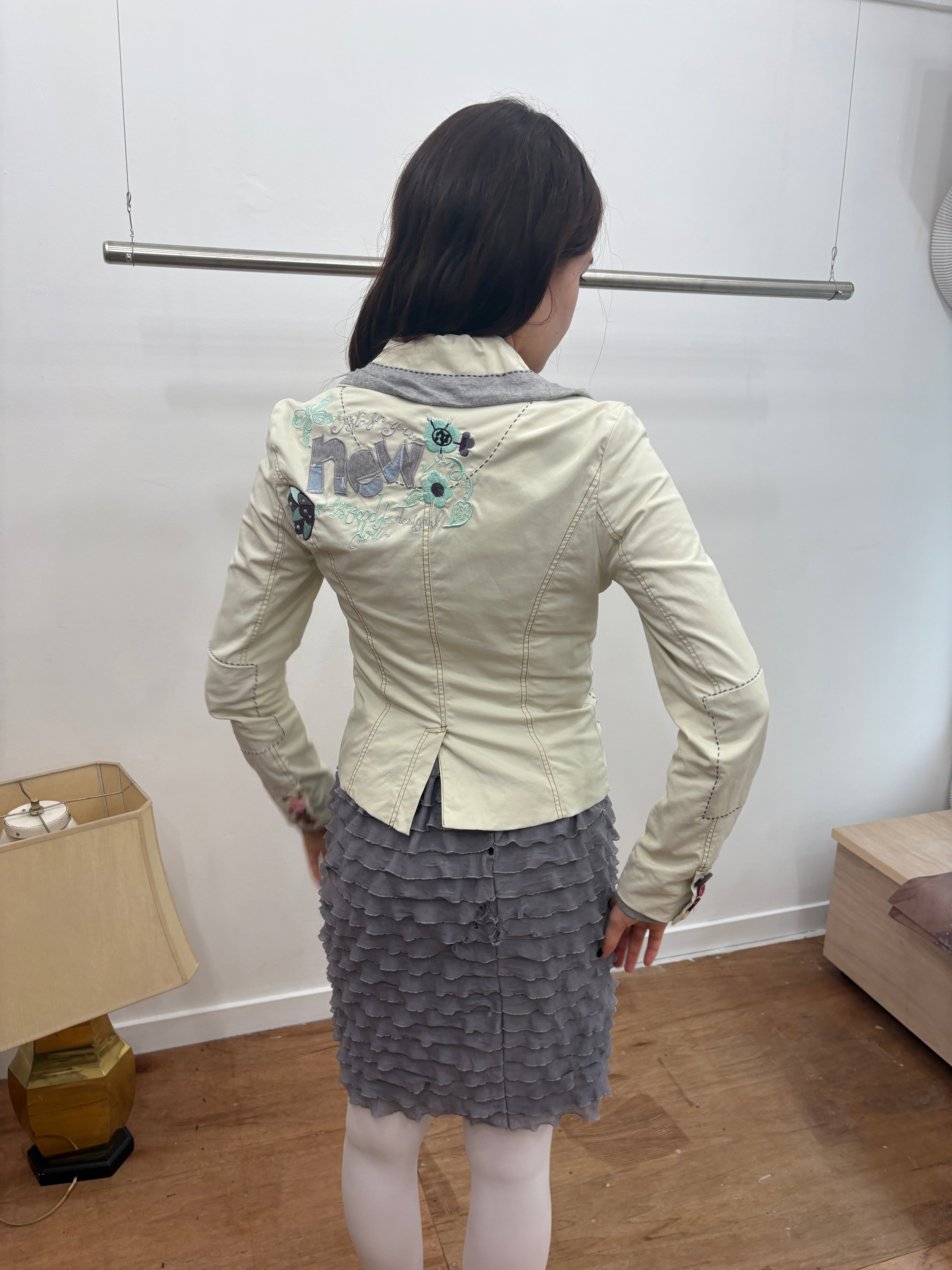 desigual white jacket