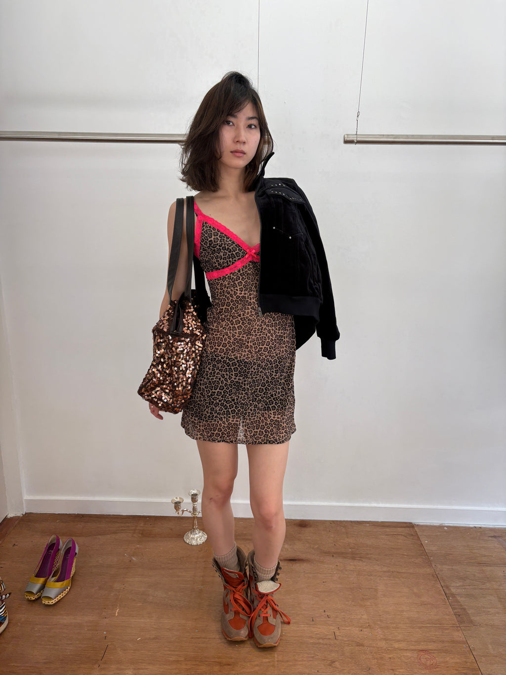 leopard cami dress