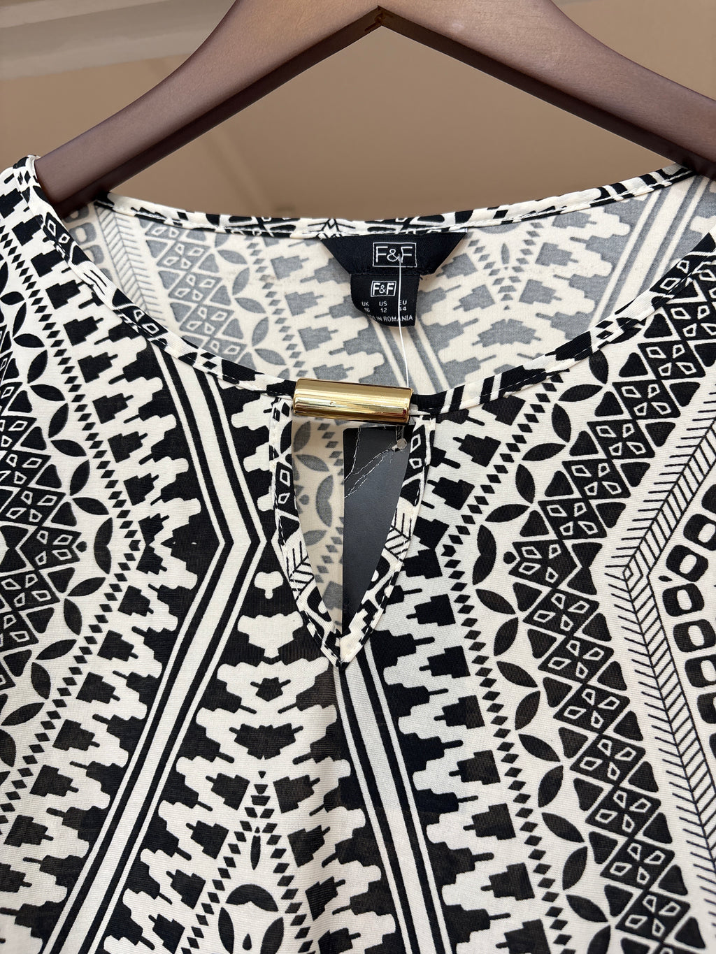 geometric pattern dress