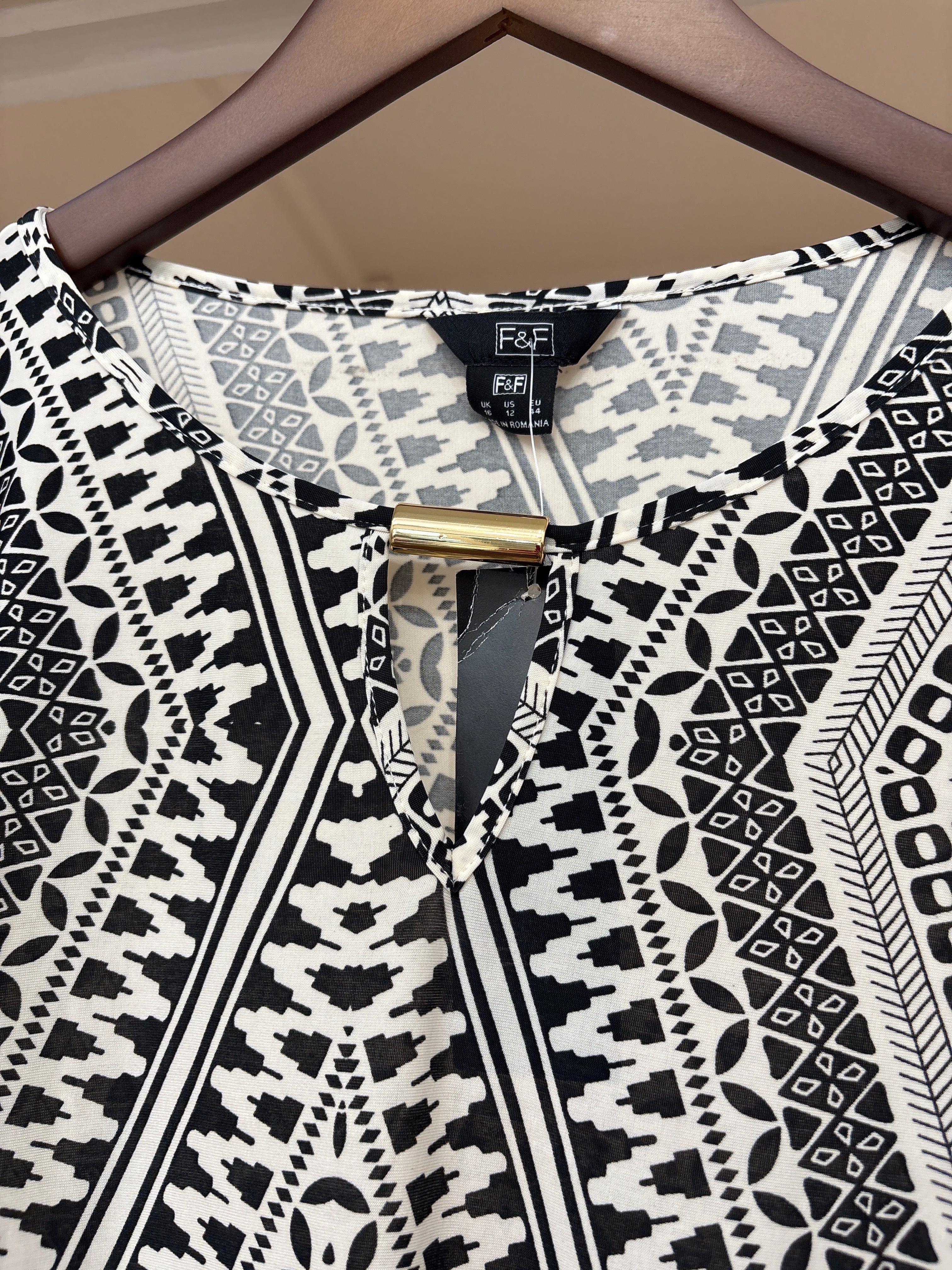 geometric pattern dress