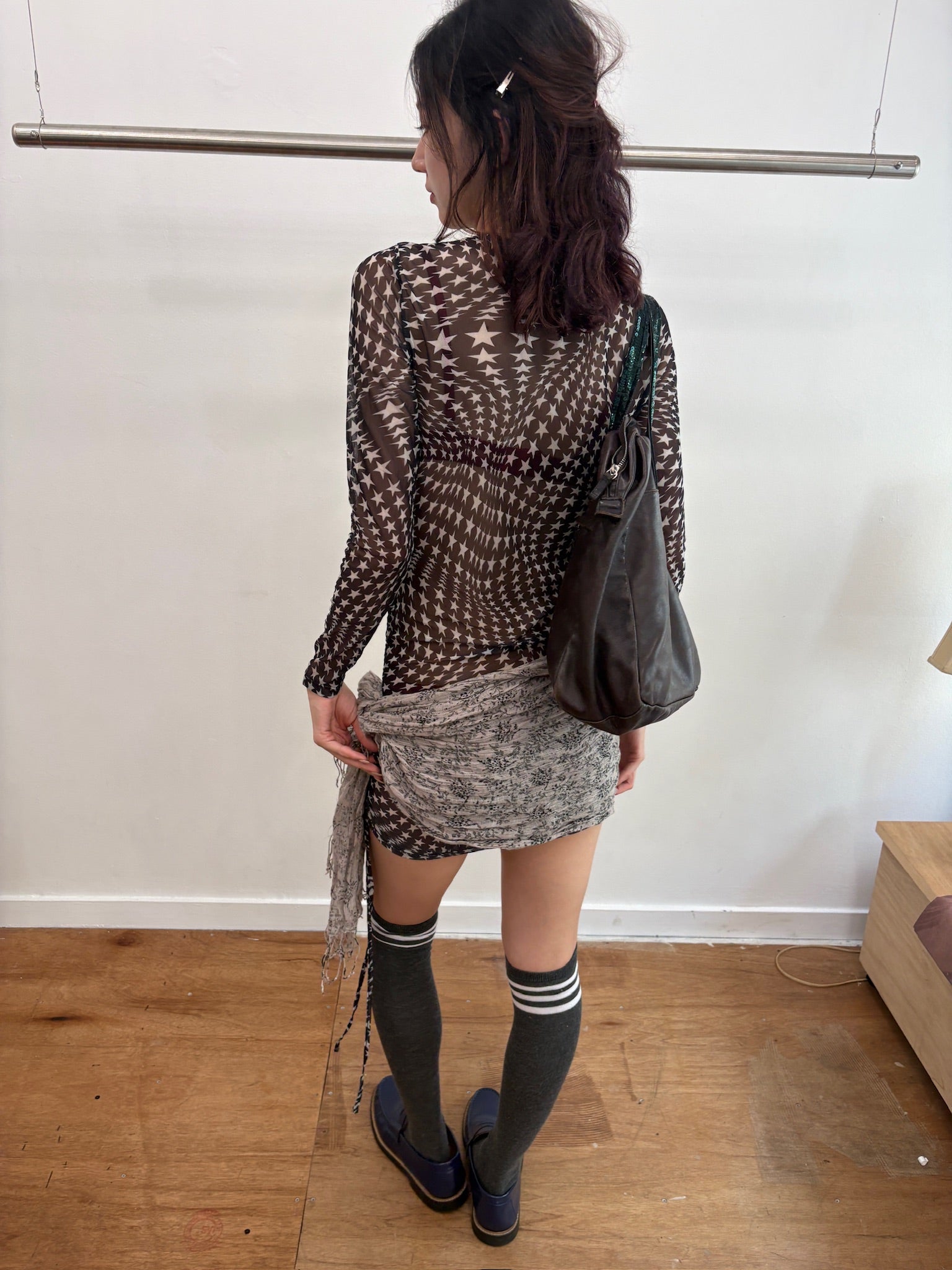 star sheer dress