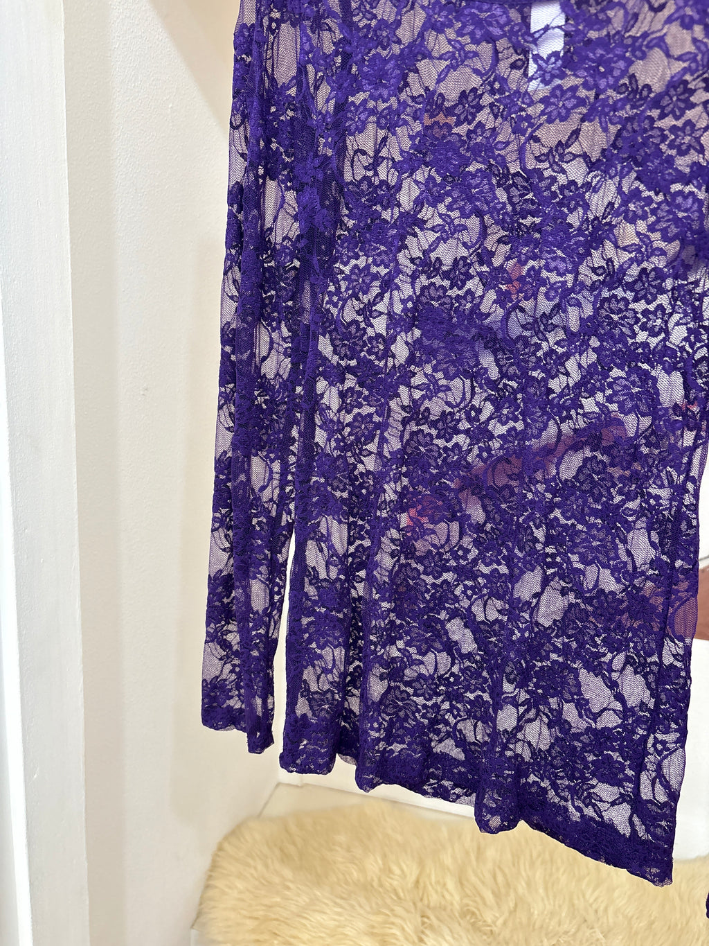 purple lace top