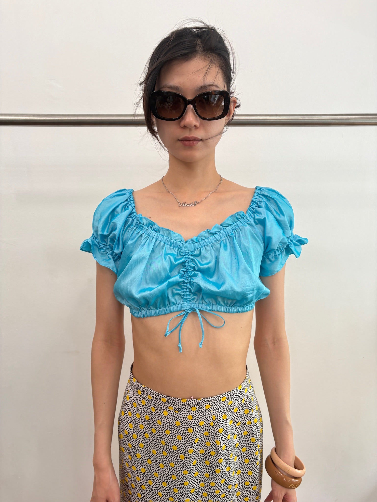 skyblue blouse