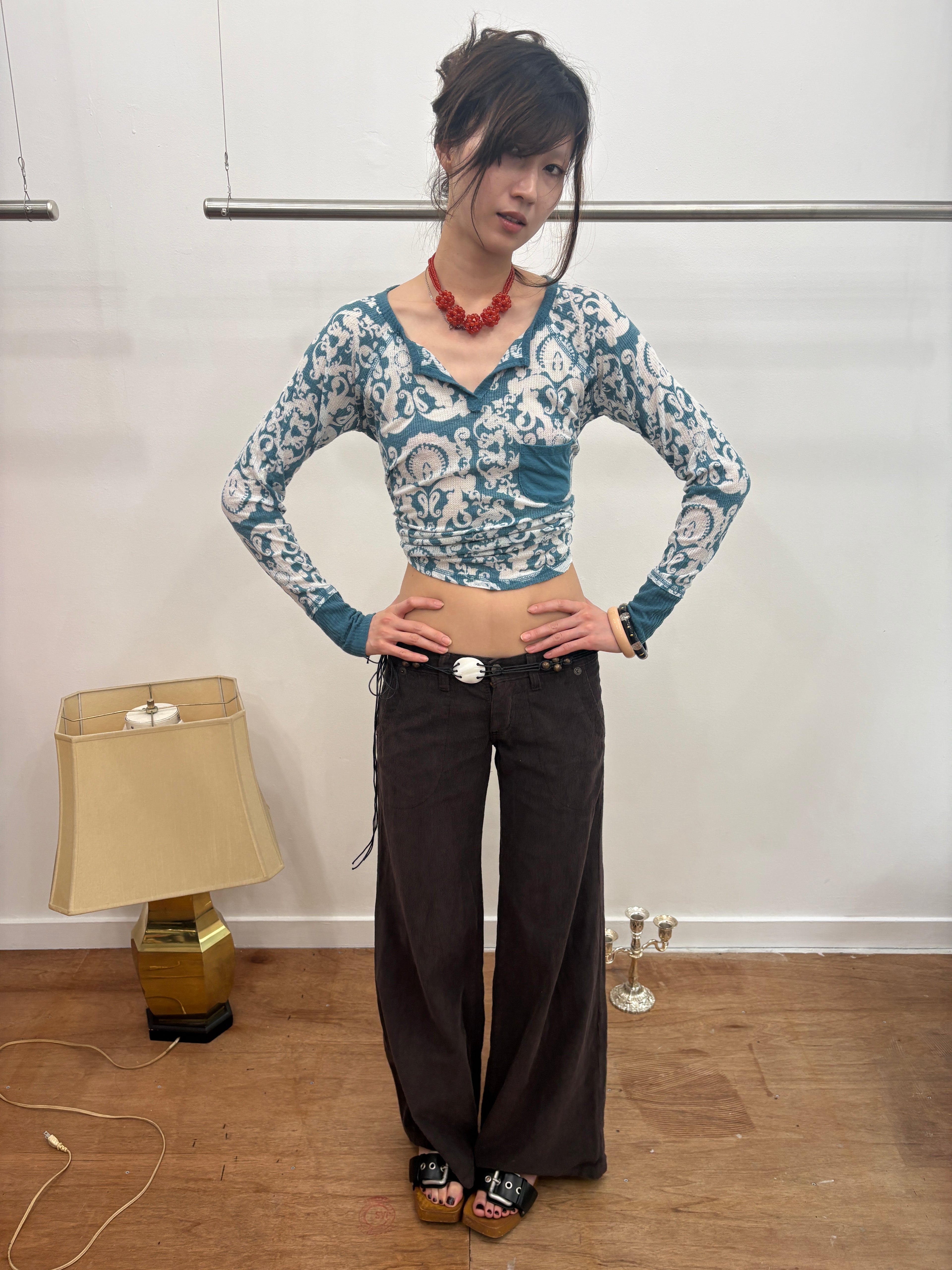 damask pattern top
