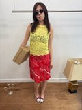 yellow lace tanktop