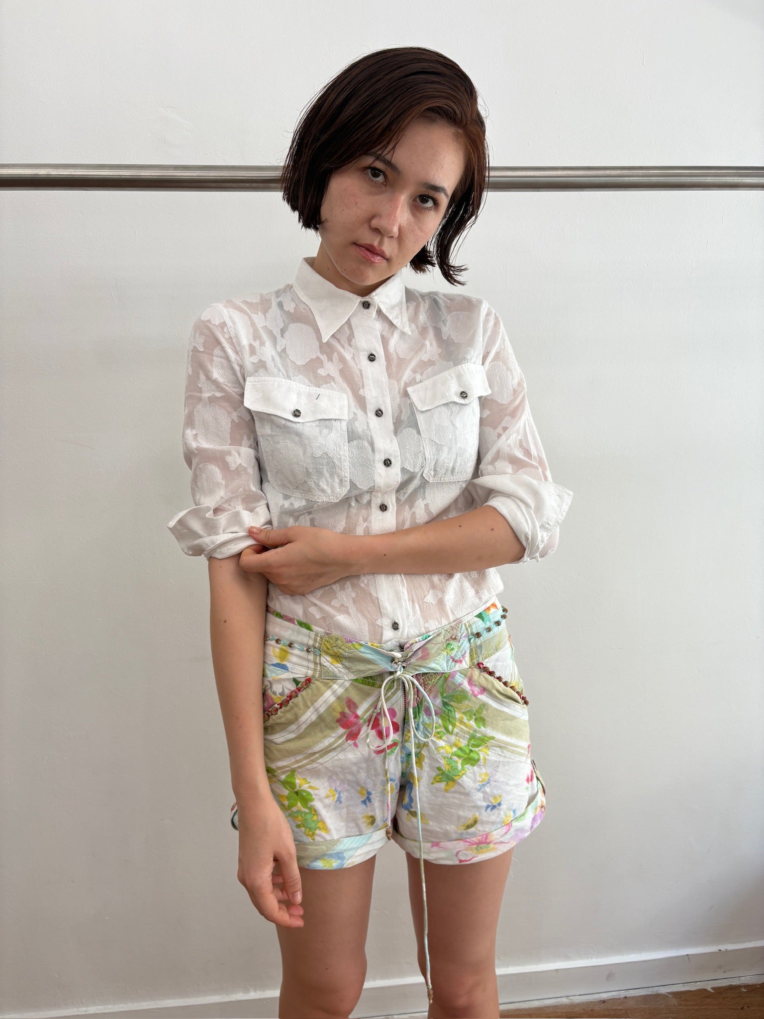 flower pattern shorts