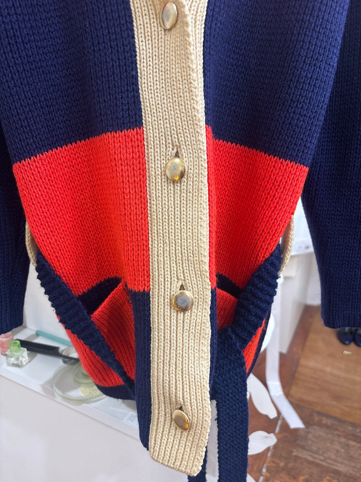 border knit jacket