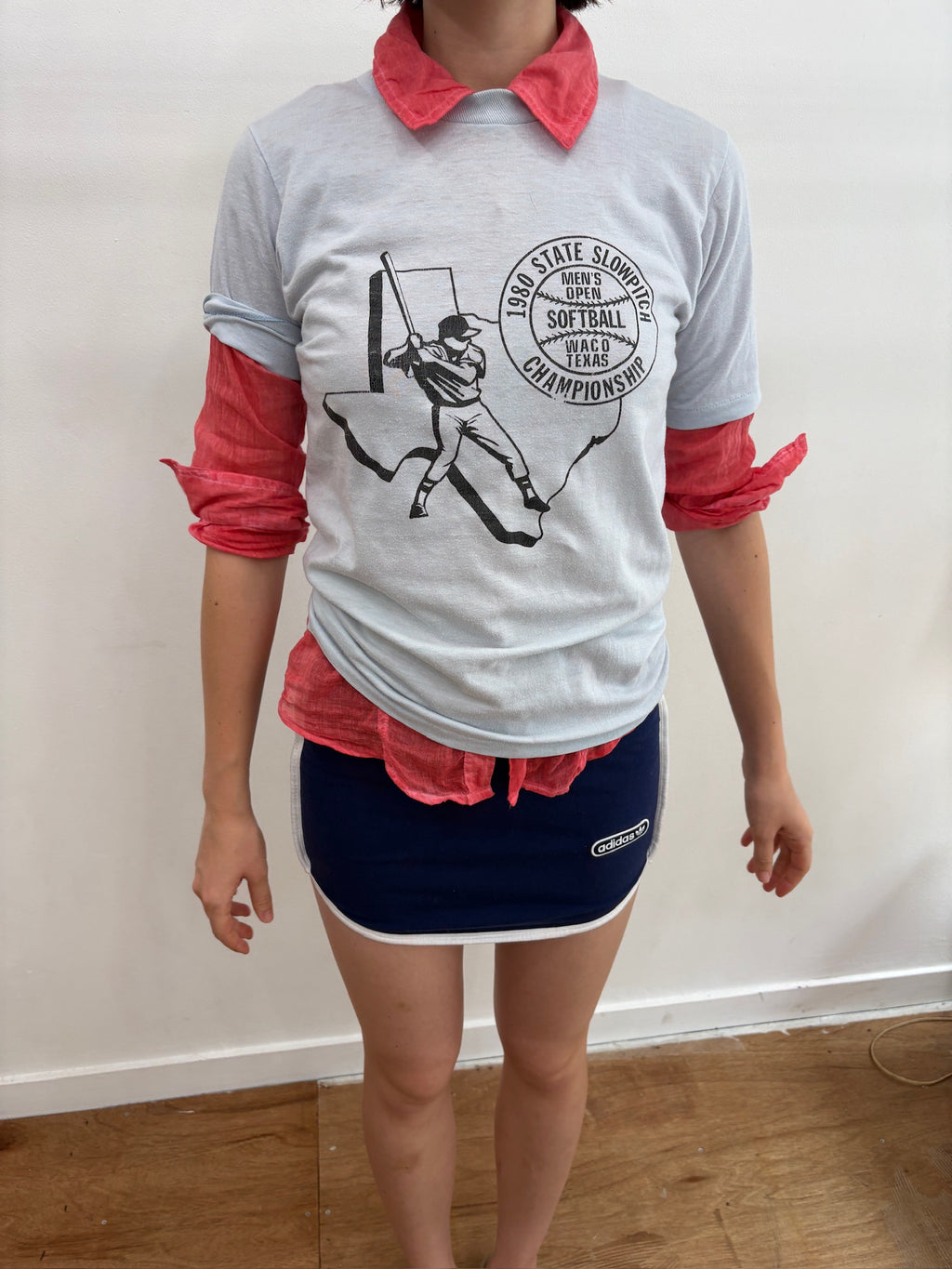 sky blue tee