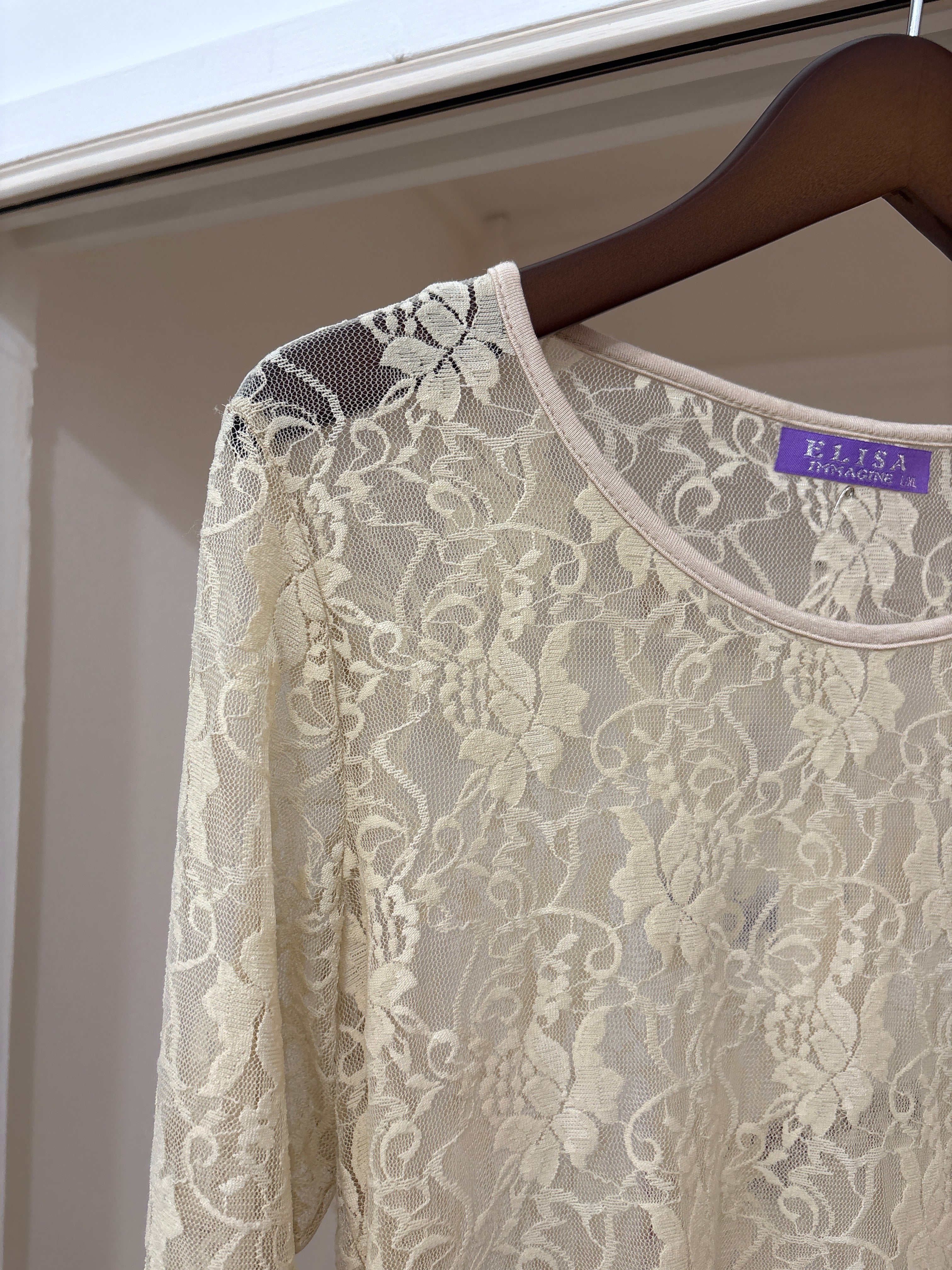 ivory lace top