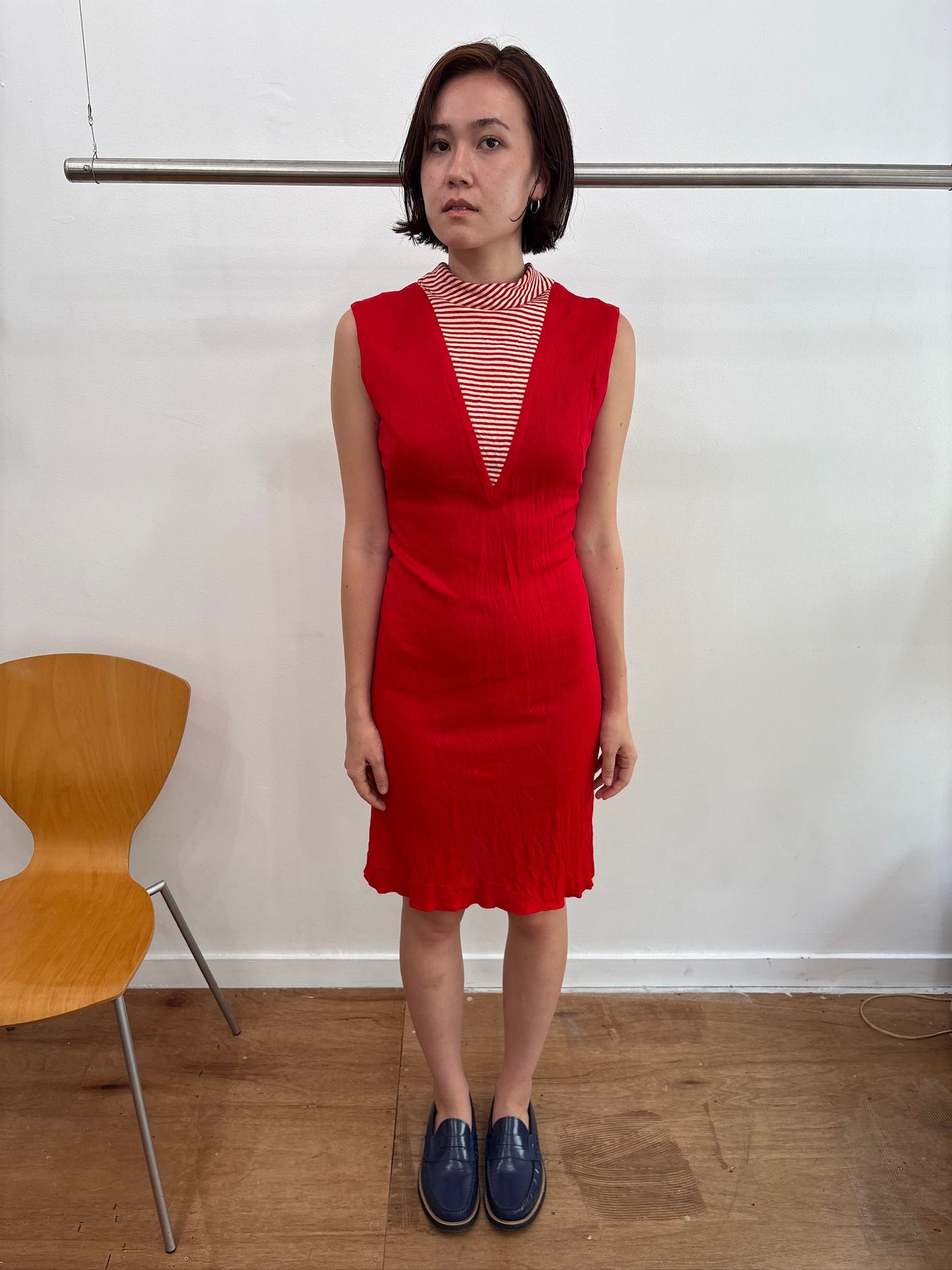red dress